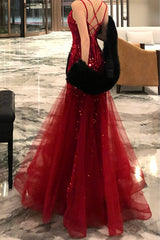 Sexy Sequin Spaghetti Strap Evening Prom Dress