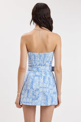 Santorini Belted Romper dress