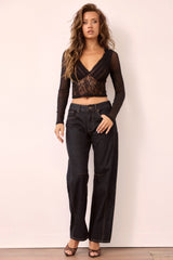 Riviera Lace Top - Black