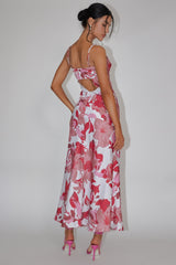 Egypt Cami Strap Maxi Dress Print Pink