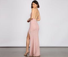 Celina Glitter Knit Mermaid Dress