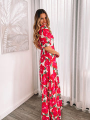 Delarina Pink Floral Maxi Dress | Women's Floral Maxi Dress