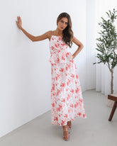 Devina White Floral Maxi Dress | Women's Floral Maxi Dress