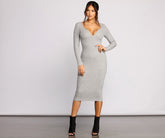 Keepin' Knit Simple Ribbed Midi Dress