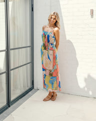 Khrista Multi Print Dress | Women's Printed Maxi Dress