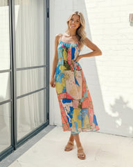Khrista Multi Print Dress | Women's Printed Maxi Dress