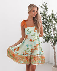 Matilde Green Floral Dress | Women's Floral Mini Dress