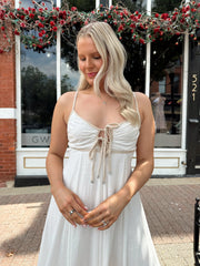 Octavia White and Tan Maxi Dress