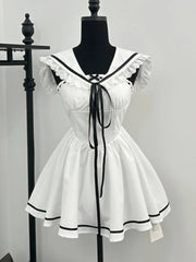 Summer Preppy Spaghetti Strap Mini Dresses for Women With Shawl 2000s Party Dress One-Piece Y2k Korean Fashion Vestidos Mujer
