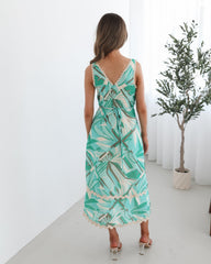 Sariyah Green Print Dress | Women's Printed Maxi Dress