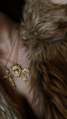 Hannah 18k Gold Plated Cross Necklace - Gold