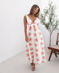 Vivia White Floral Dress | Women's Floral Maxi Dress