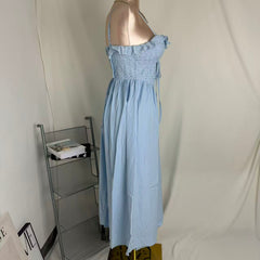 French-Style Belted Slit Dress