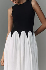 Casual Patchwork Color Block Slim Prom Dress