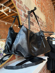 Lowen Black Leather Shoulder Bag