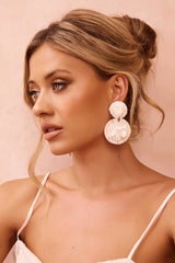 Lush Petal Earrings - White