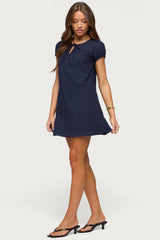 Mariella Lacey Eyelet Mini Dress