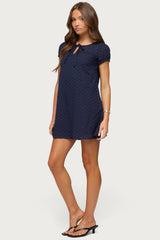 Mariella Lacey Eyelet Mini Dress