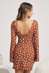Bellamy Brown Spot Dress | Women's Polka Dot Mini Dress