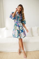 Bellarosa Navy Print Dress | Women's Floral Shirt Dress