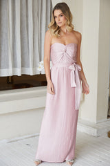 Jaylie Dress Pink | Women's Sweetheart Satin Midi Dress