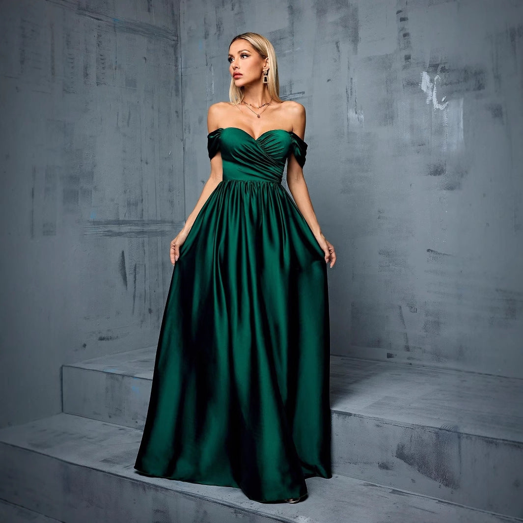 Ball Tube Top Evening Dress Christmas Party Dress off Shoulder Stage Chorus Costume