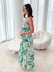 Oloria Green Floral Dress | Women's Floral Maxi Dress