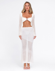 MACAULEY SKIRT - CREAM CROCHET