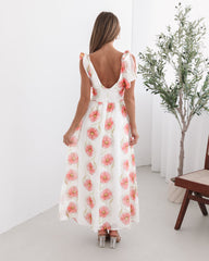 Vivia White Floral Dress | Women's Floral Maxi Dress