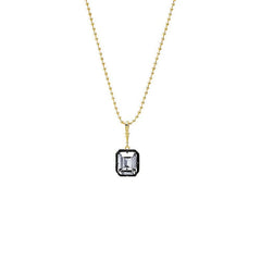 CZ Emerald Statement Necklace