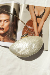 Formal Statement Clutch Bag - White