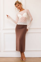 Front Runner Midi Skirt - Brown