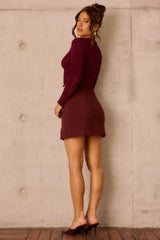 Lori Knit Crop Top - Wine