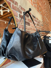 Lowen Black Leather Shoulder Bag
