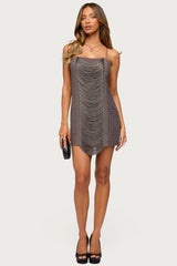 Ione Studded Fringed Mini Dress