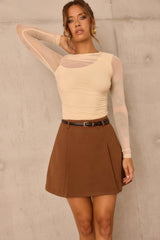 Shay Mini Skirt - Chocolate