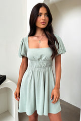 Whitney Mini Dress - Sage